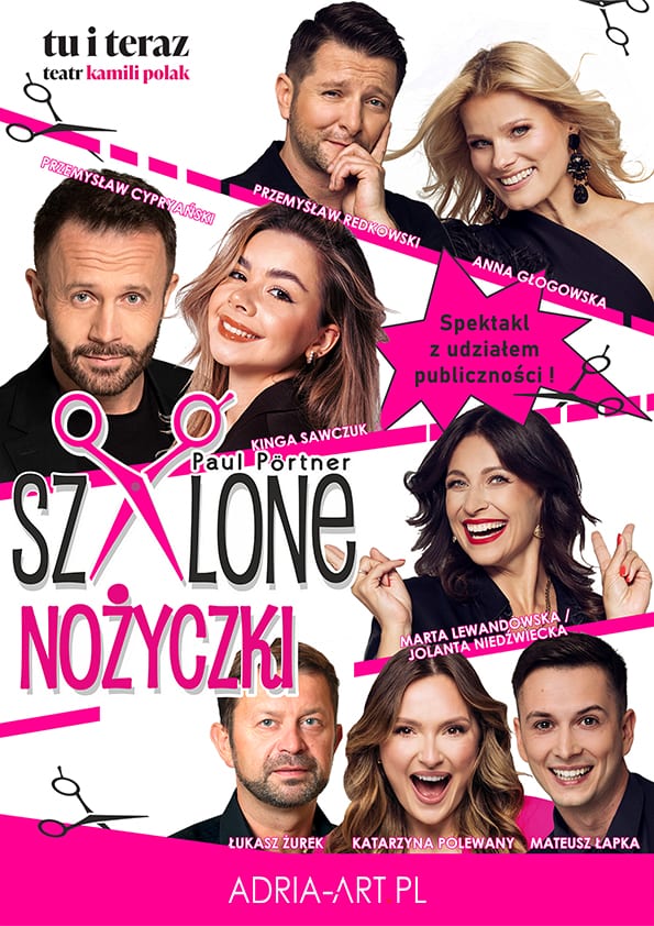 Plakat spektaklu Szalone Nożyczki